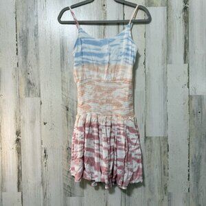 Ocean Drive Blue and Pink Tie-Dye Mini Dress